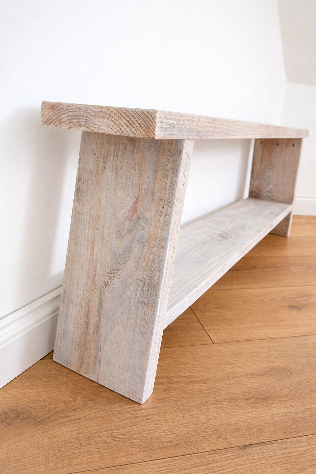 Rustic Reclaimed Wood Bench | Handmade Farmhouse Entryway Seat | Small Wooden Hallway Bench
