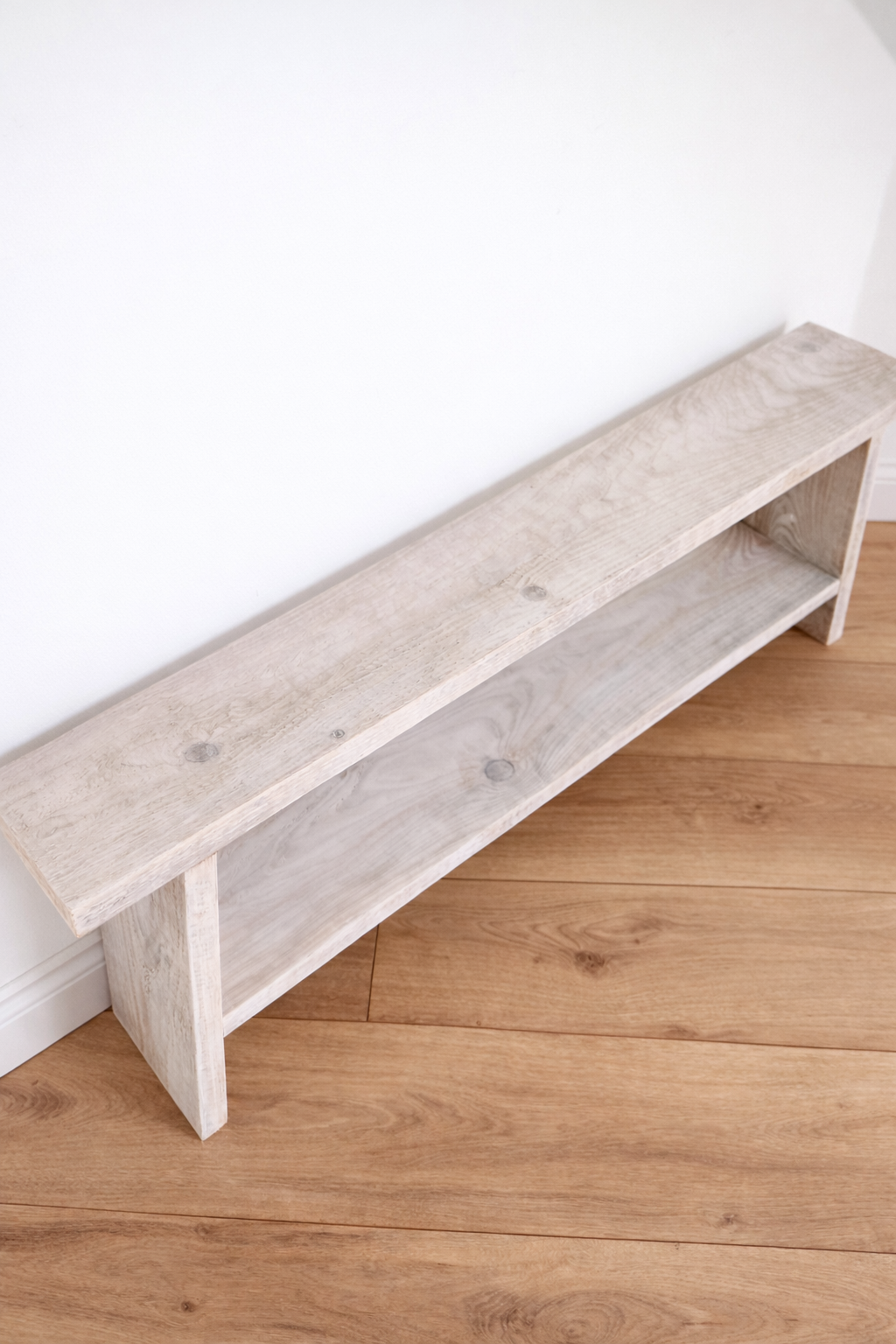 Rustic Reclaimed Wood Bench | Handmade Farmhouse Entryway Seat | Small Wooden Hallway Bench